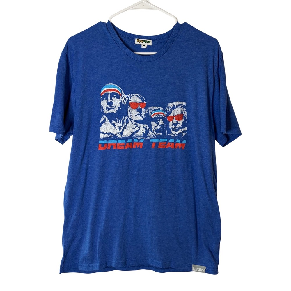 Tipsy Elves Dream‎ Team Mount Rushmore Graphic T-Shirt Blue Mens Large Patriotic